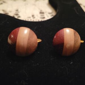 Elegant Brown and Tan Earrings